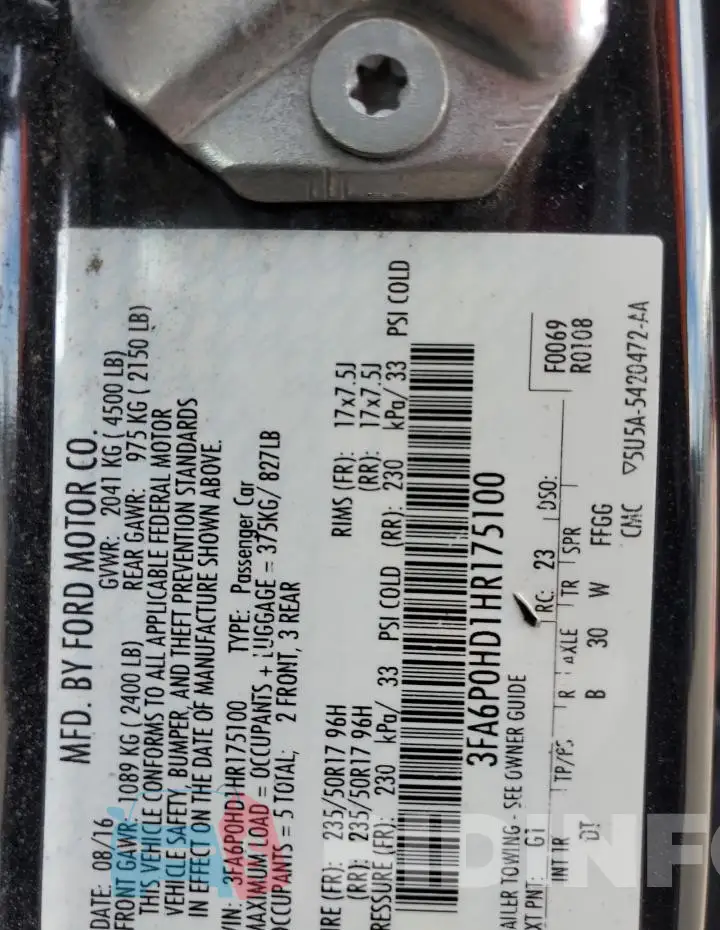 3FA6P0HD1HR175100 Photo# 12