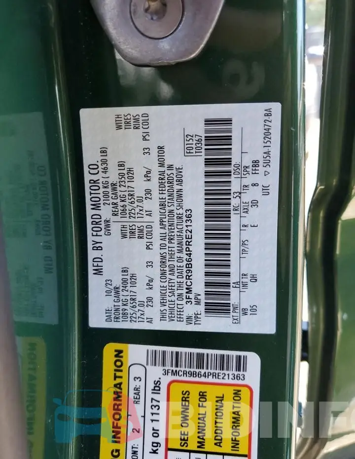 3FMCR9B64PRE21363 Photo# 12