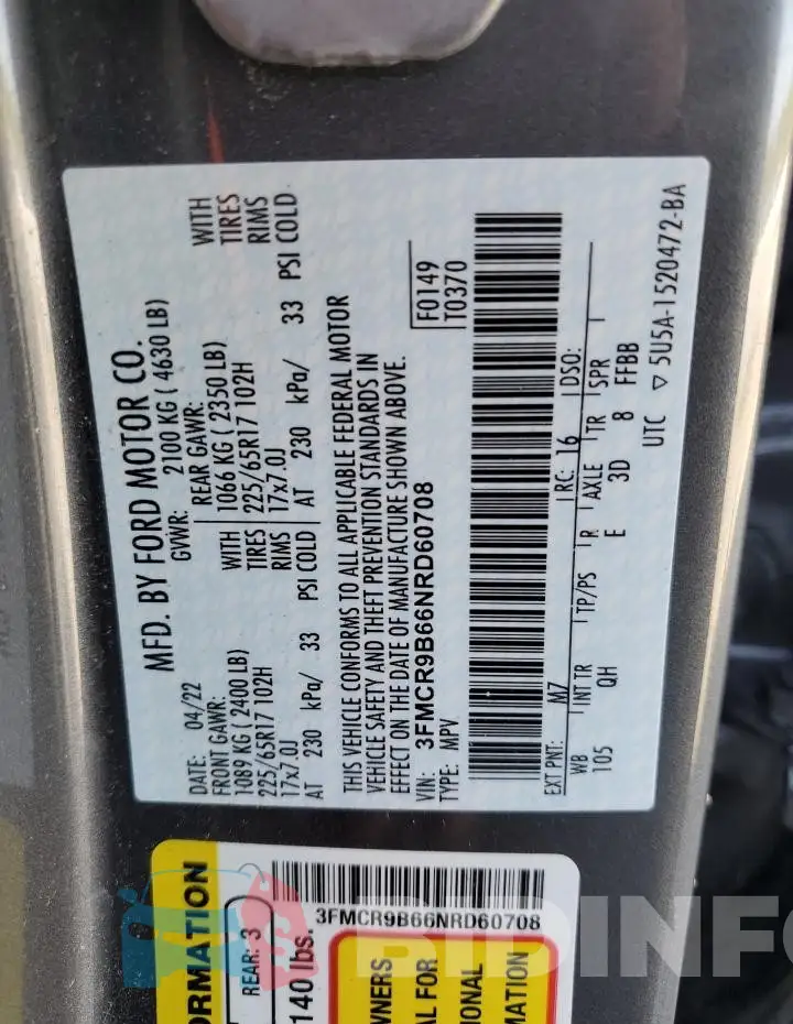 3FMCR9B66NRD60708 Photo# 13