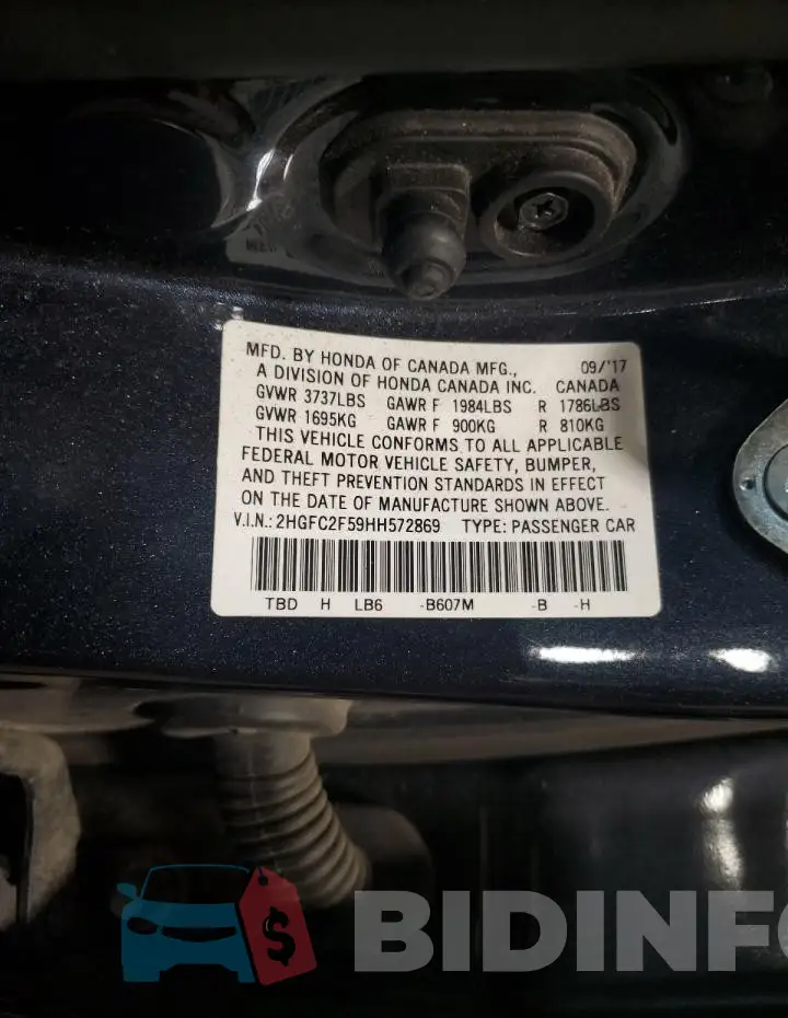 2HGFC2F59HH572869 Photo# 13