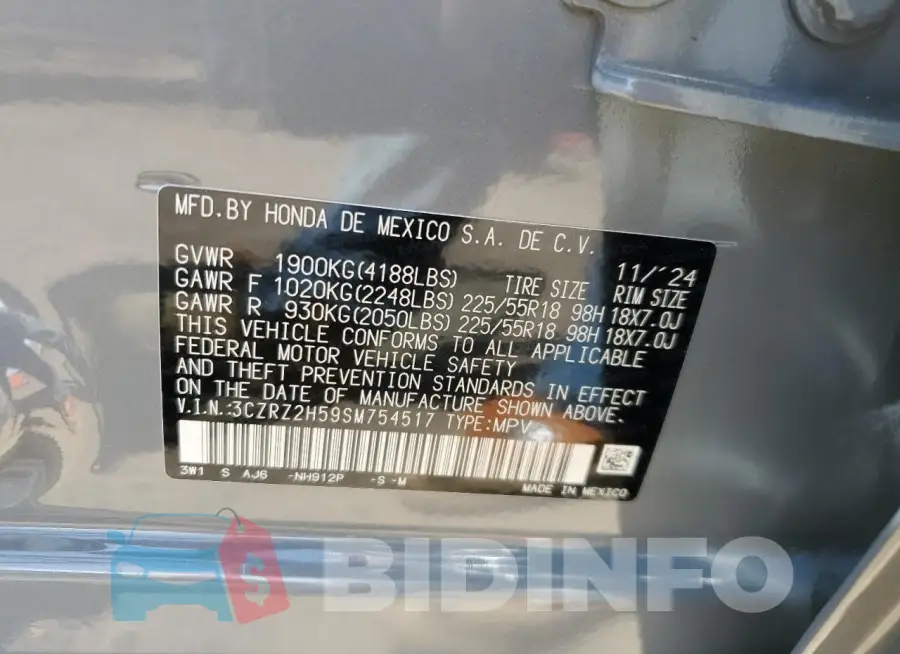 3CZRZ2H59SM754517 Photo# 13