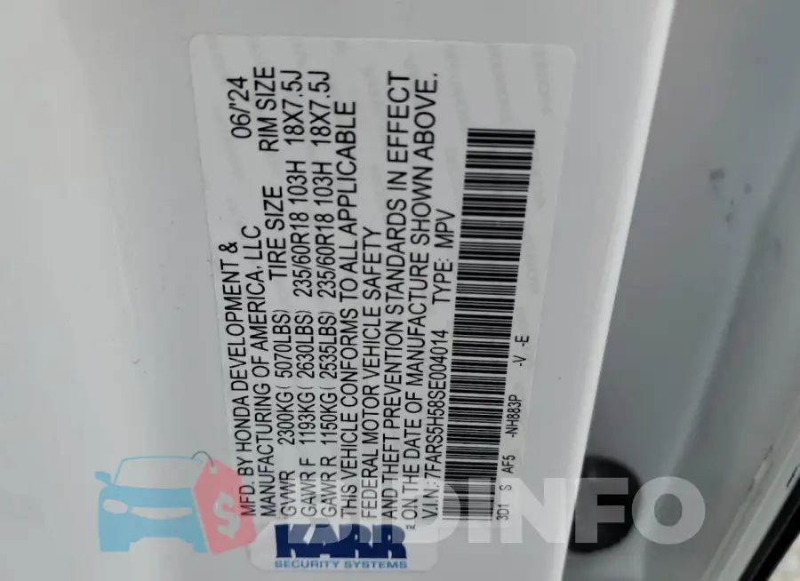 7FARS5H58SE004014 Photo# 12