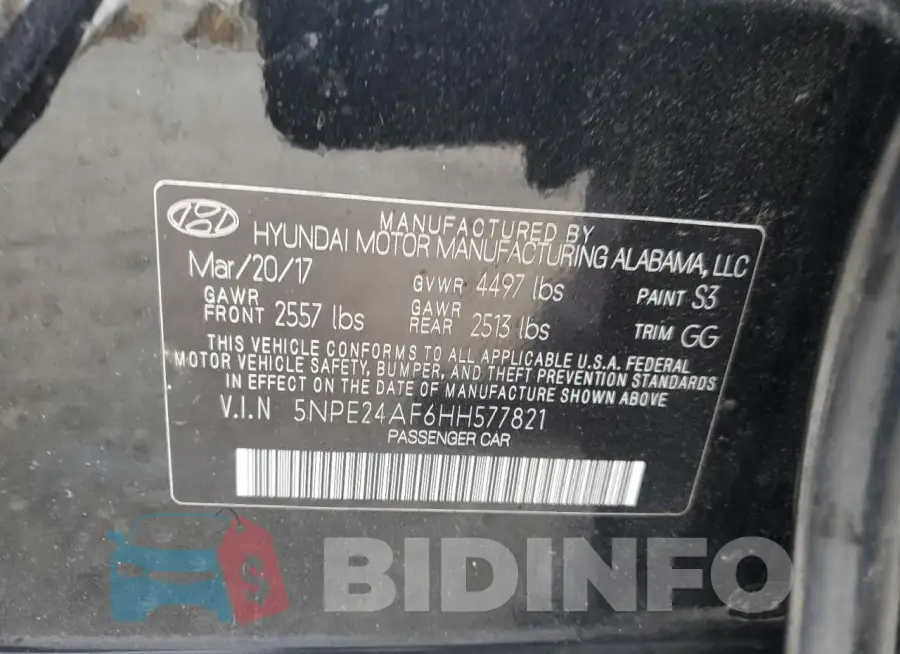 5NPE24AF6HH577821 Photo# 12