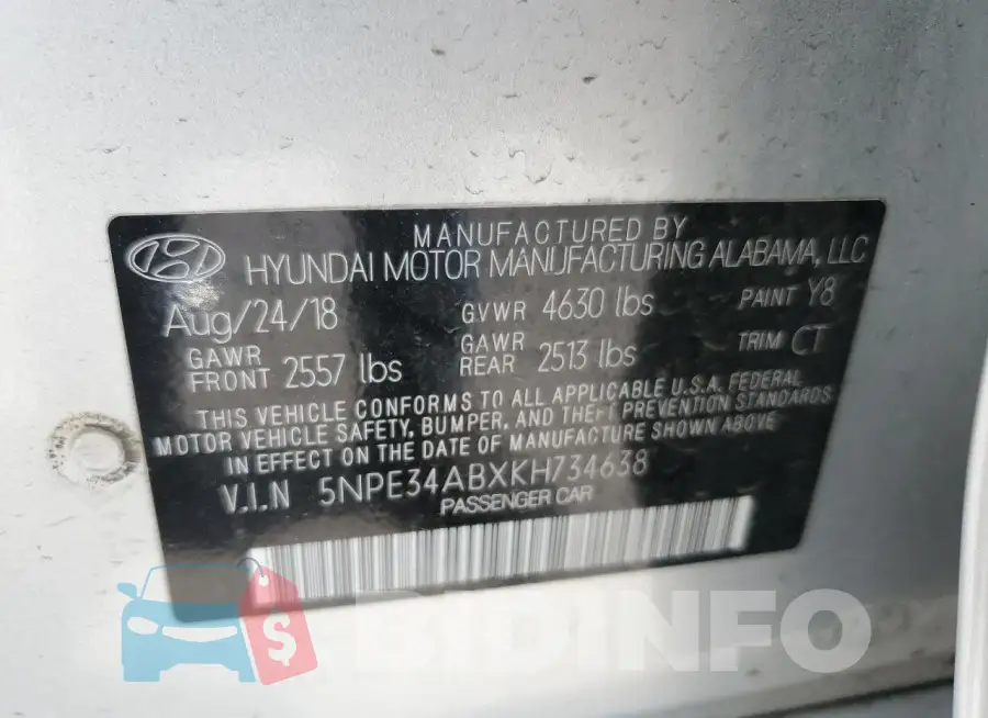 5NPE34ABXKH734638 Photo# 12