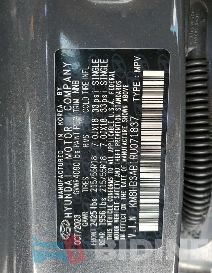 KM8HB3AB1RU071837 Photo# 13