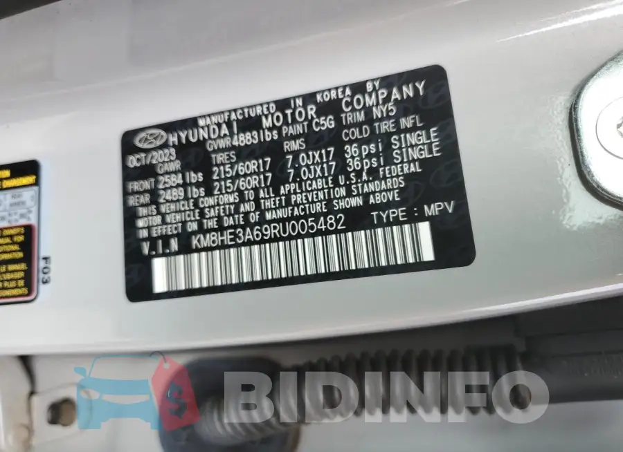 KM8HE3A69RU005482 Photo# 13