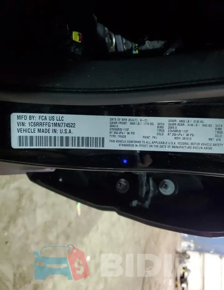 1C6RRFFG1MN774522 Photo# 13