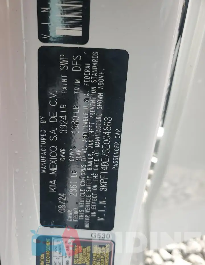 3KPFT4DE7SE004863 Photo# 12