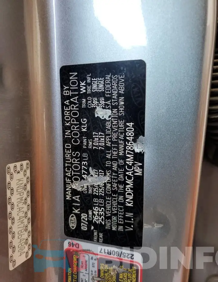 KNDPMCAC4M7864804 Photo# 13