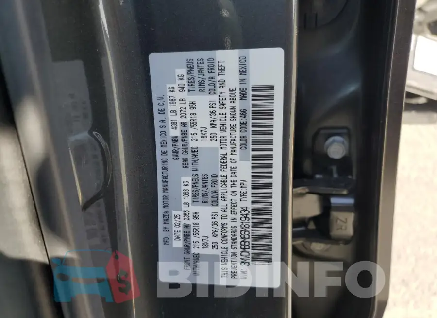 3MVDMBBM6SM819434 Photo# 12