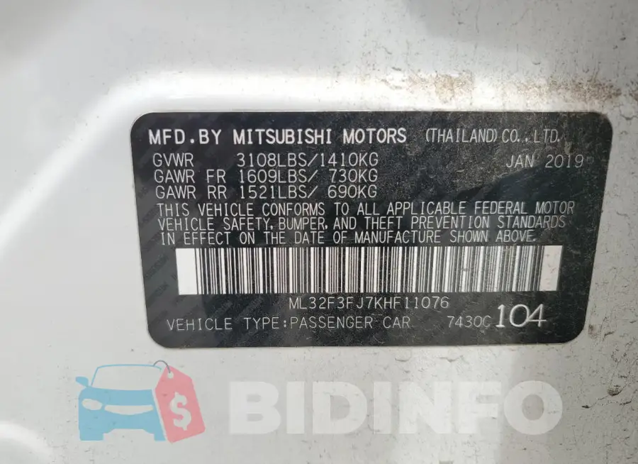 ML32F3FJ7KHF11076 Photo# 12