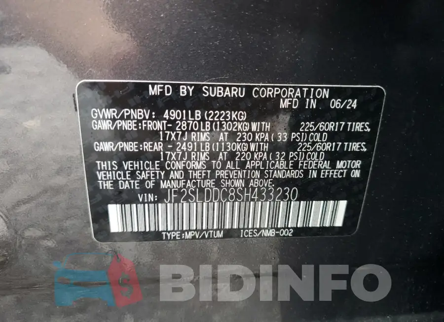 JF2SLDDC8SH433230 Photo# 14