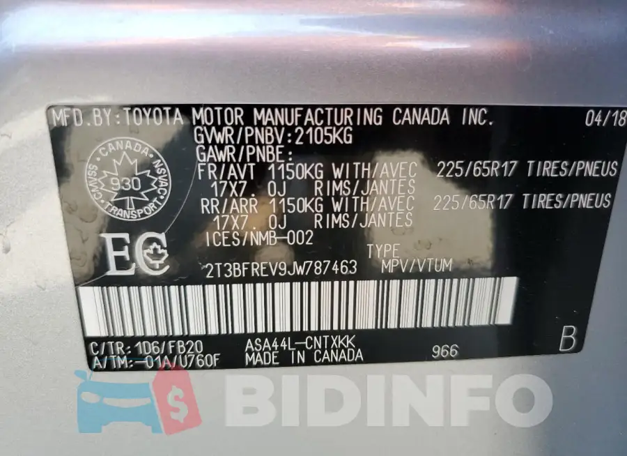 2T3BFREV9JW787463 Photo# 12