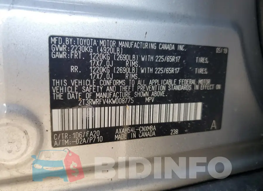 2T3RWRFV4KW008775 Photo# 13