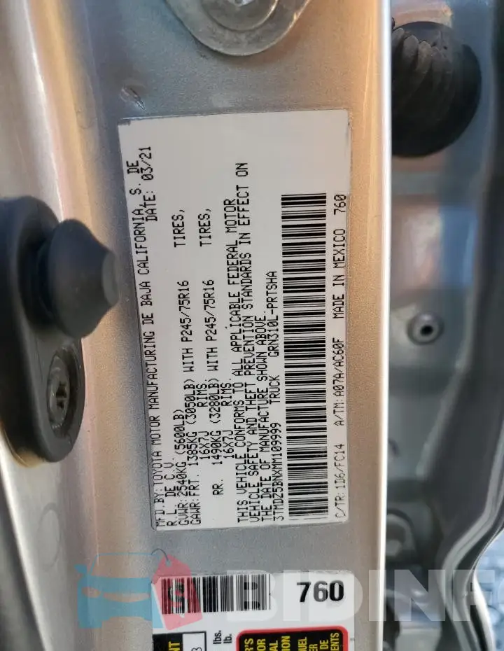 3TMDZ5BNXMM109999 Photo# 12
