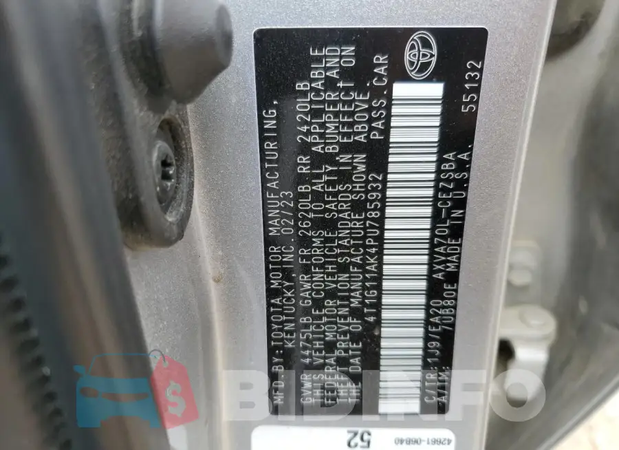 4T1G11AK4PU785932 Photo# 12