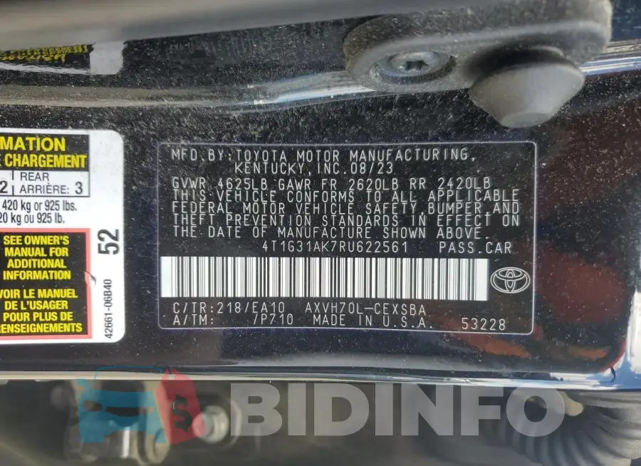 4T1G31AK7RU622561 Photo# 12