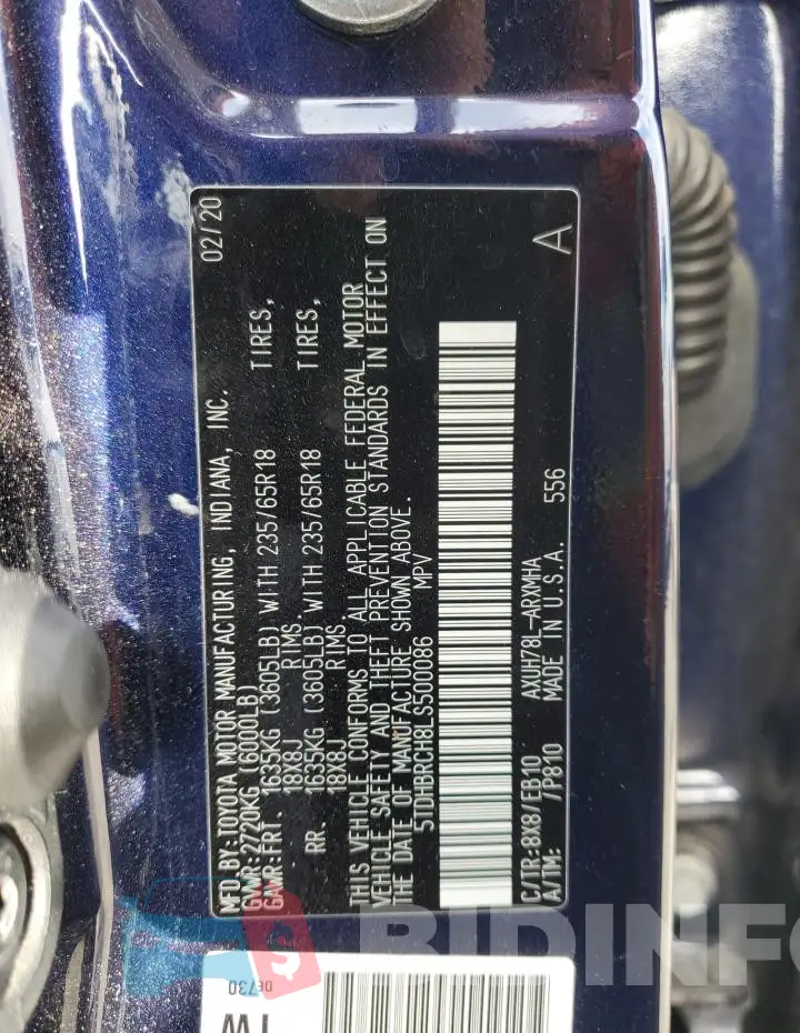 5TDHBRCH8LS500086 Photo# 13