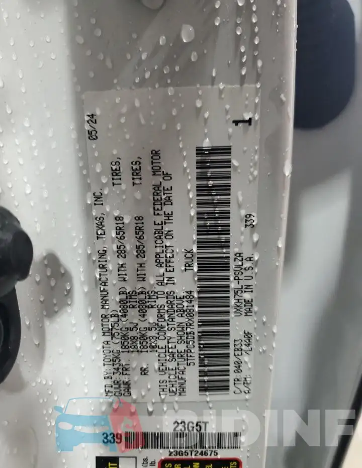 5TFPC5DB7RX081484 Photo# 12