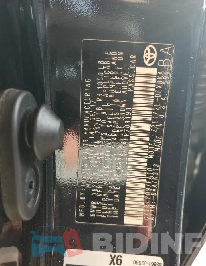 5YFBURHE5HP709199 Photo# 12