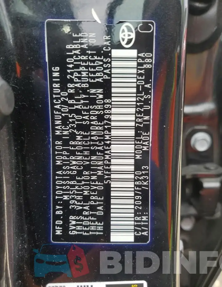5YFEPMAE4MP179898 Photo# 13