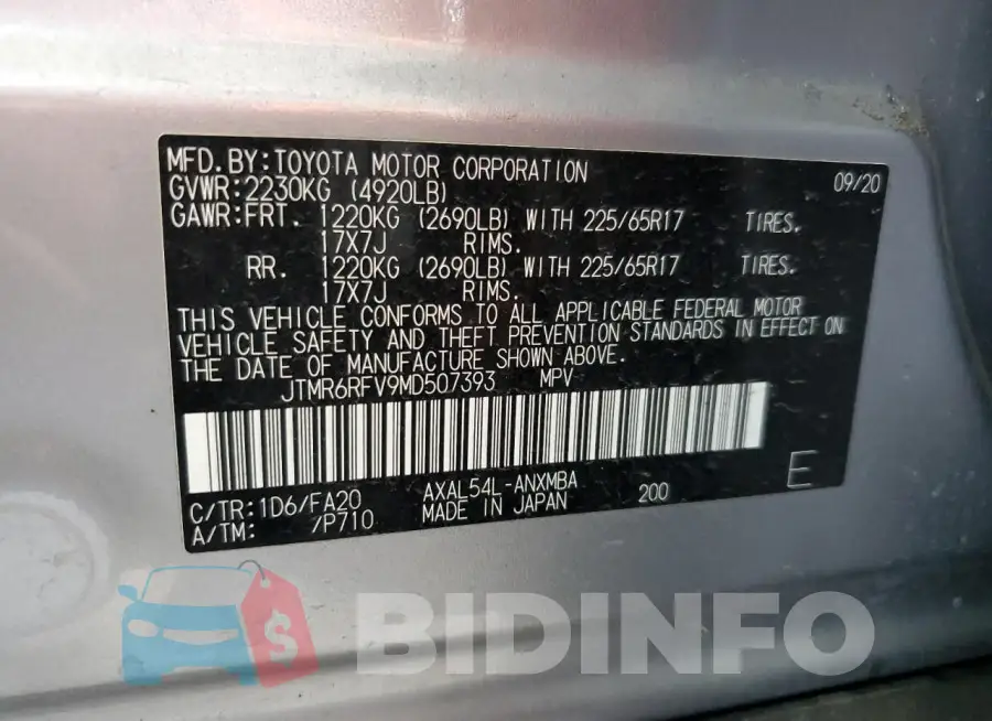 JTMR6RFV9MD507393 Photo# 12