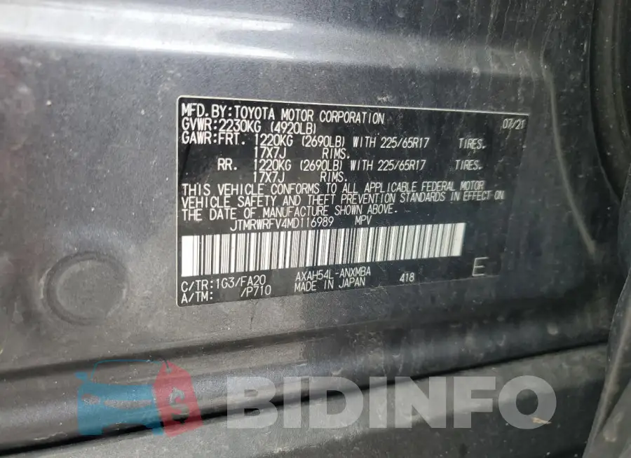 JTMRWRFV4MD116989 Photo# 13