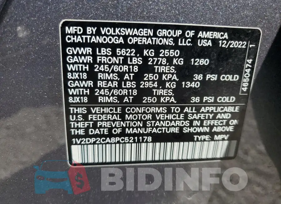 1V2DP2CA8PC521178 Photo# 14