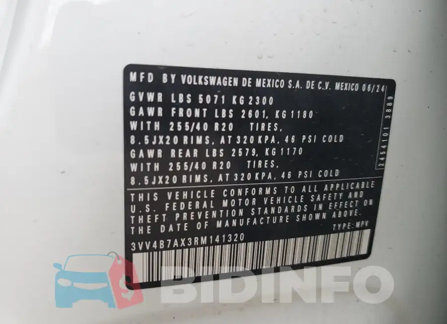 3VV4B7AX3RM141320 Photo# 12