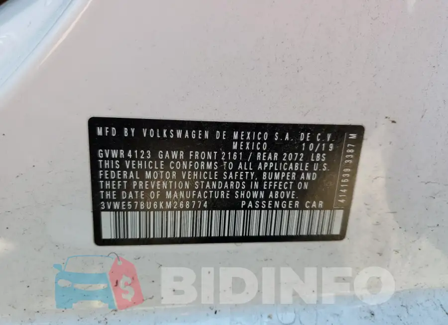 3VWE57BU6KM268774 Photo# 13