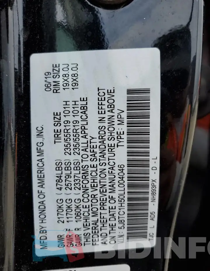 5J8TC1H50LL004046 Photo# 13