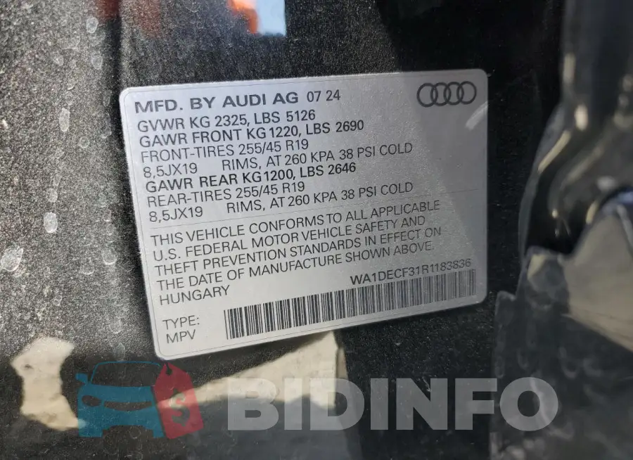 WA1DECF31R1183836 Photo# 13