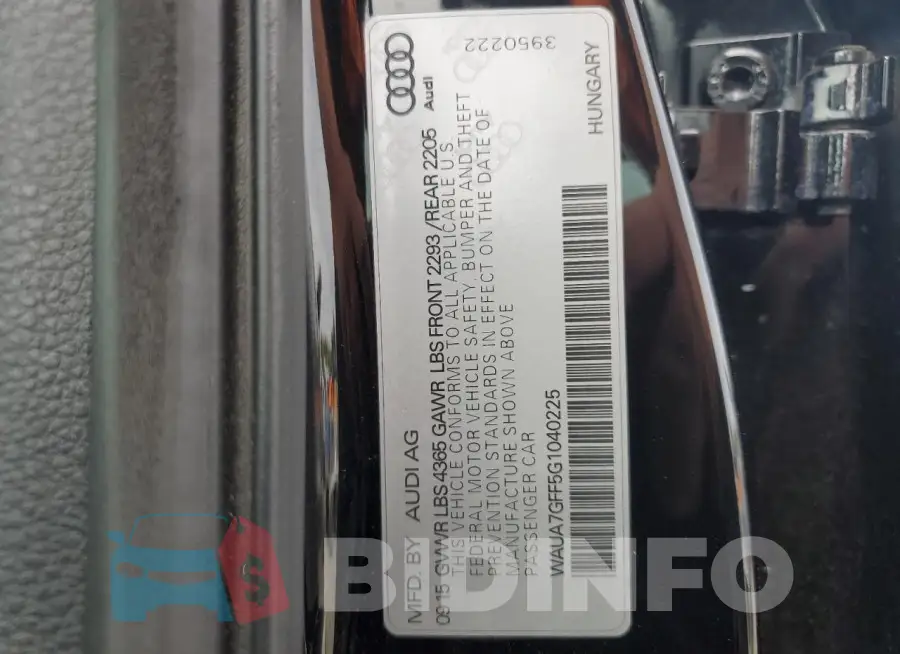 WAUA7GFF5G1040225 Photo# 13
