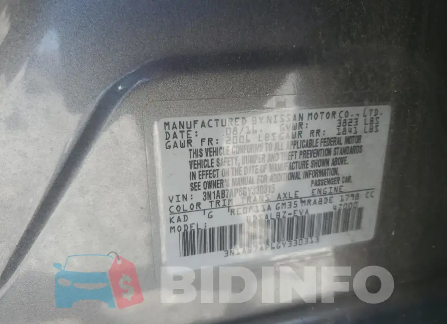 3N1AB7AP6GY330313 Photo# 12