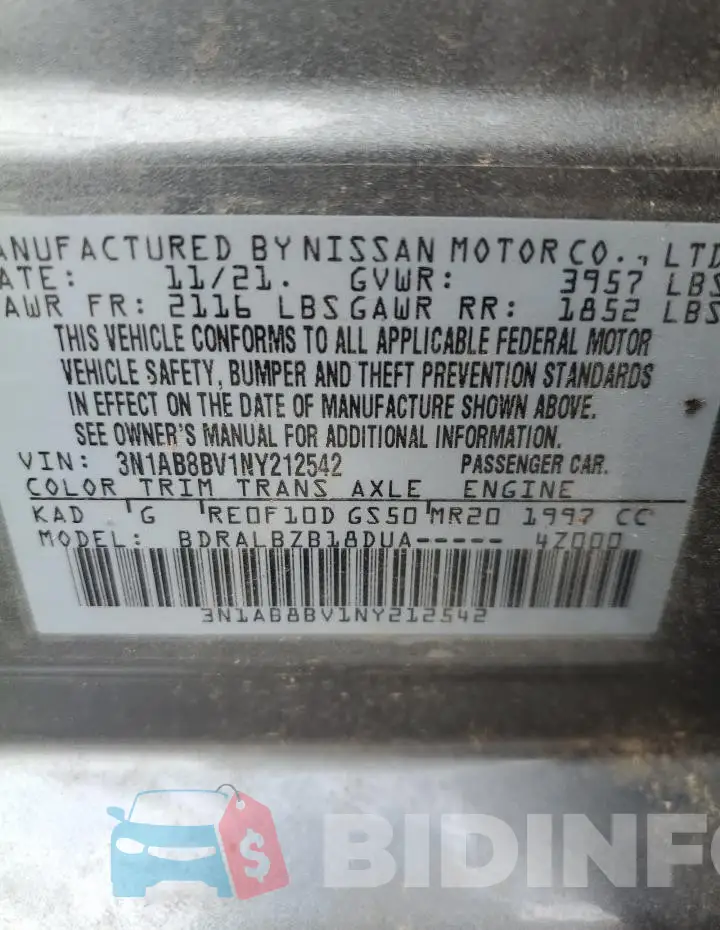 3N1AB8BV1NY212542 Photo# 12