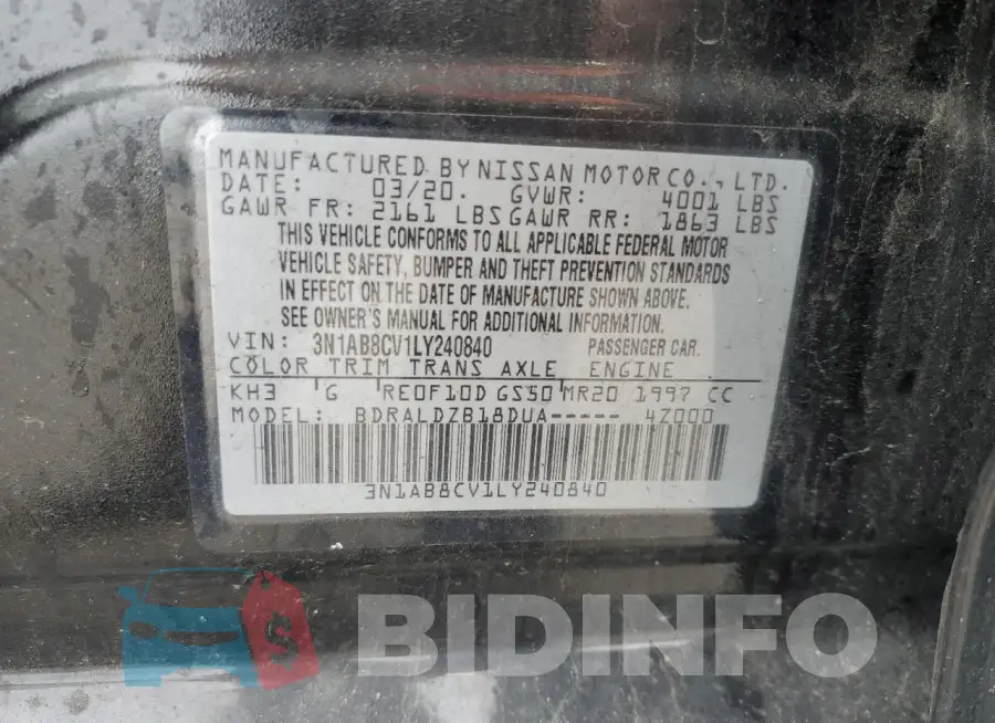 3N1AB8CV1LY240840 Photo# 12