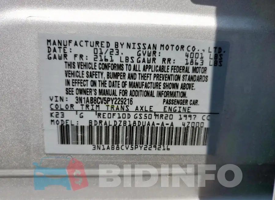 3N1AB8CV5PY229216 Photo# 12