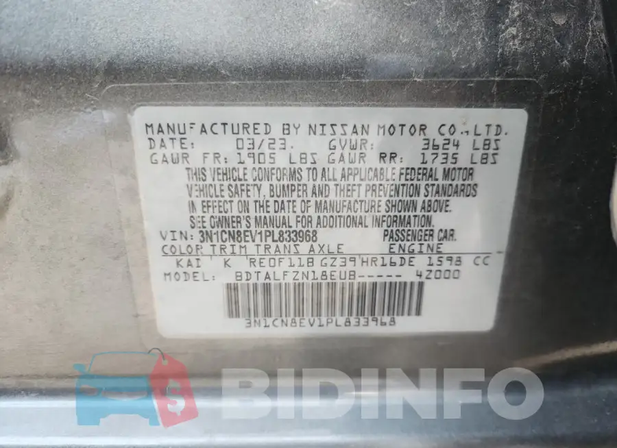 3N1CN8EV1PL833968 Photo# 12