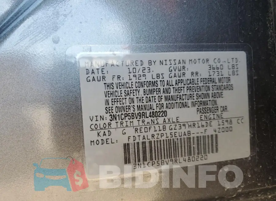 3N1CP5BV9RL480220 Photo# 13