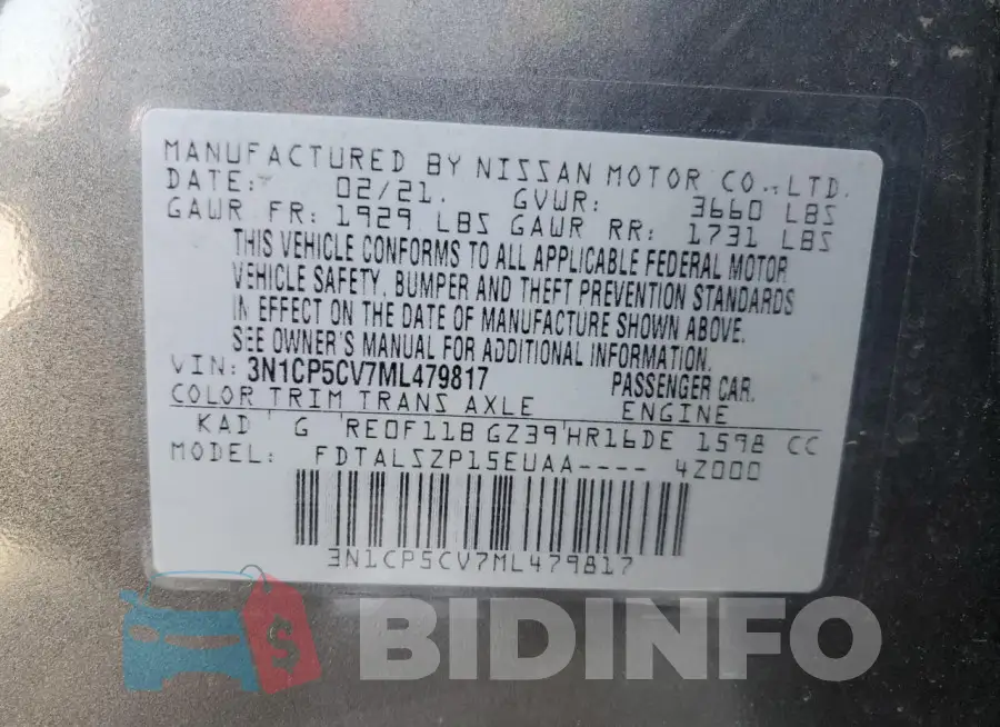 3N1CP5CV7ML479817 Photo# 12