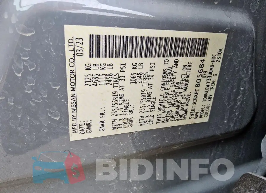 5N1BT3CBXPC805684 Photo# 12