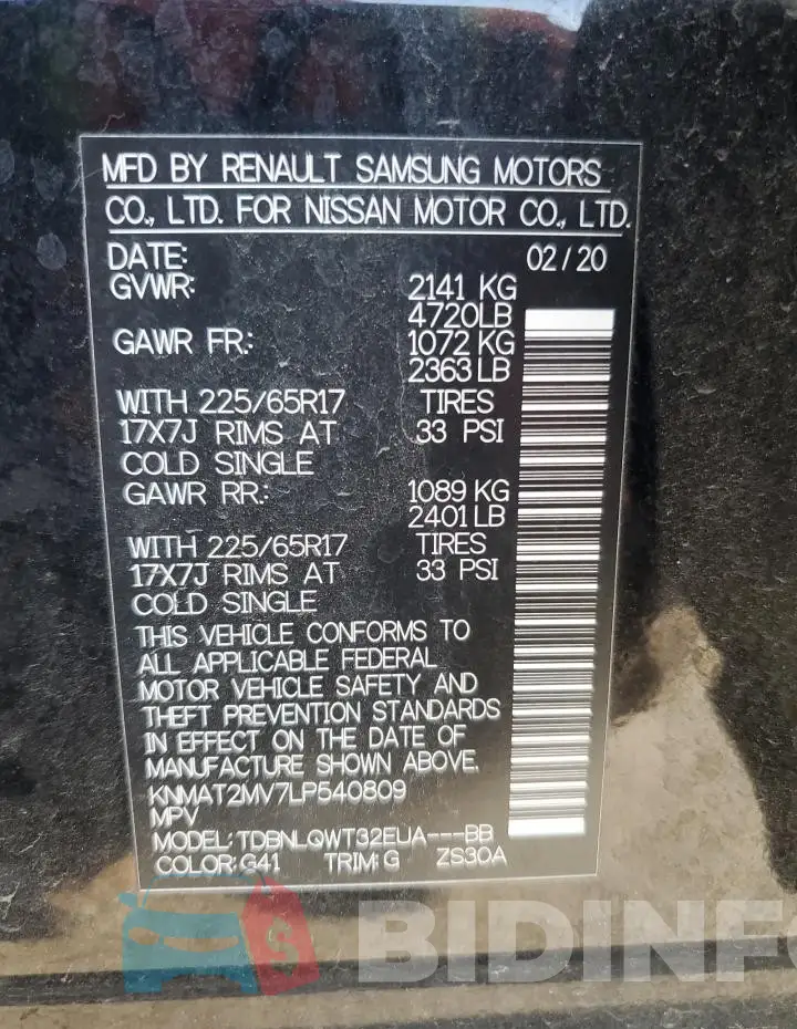 KNMAT2MV7LP540809 Photo# 12