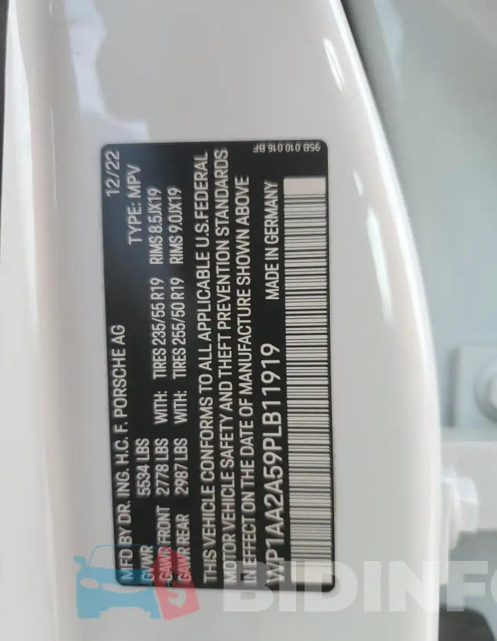 WP1AA2A59PLB11919 Photo# 13