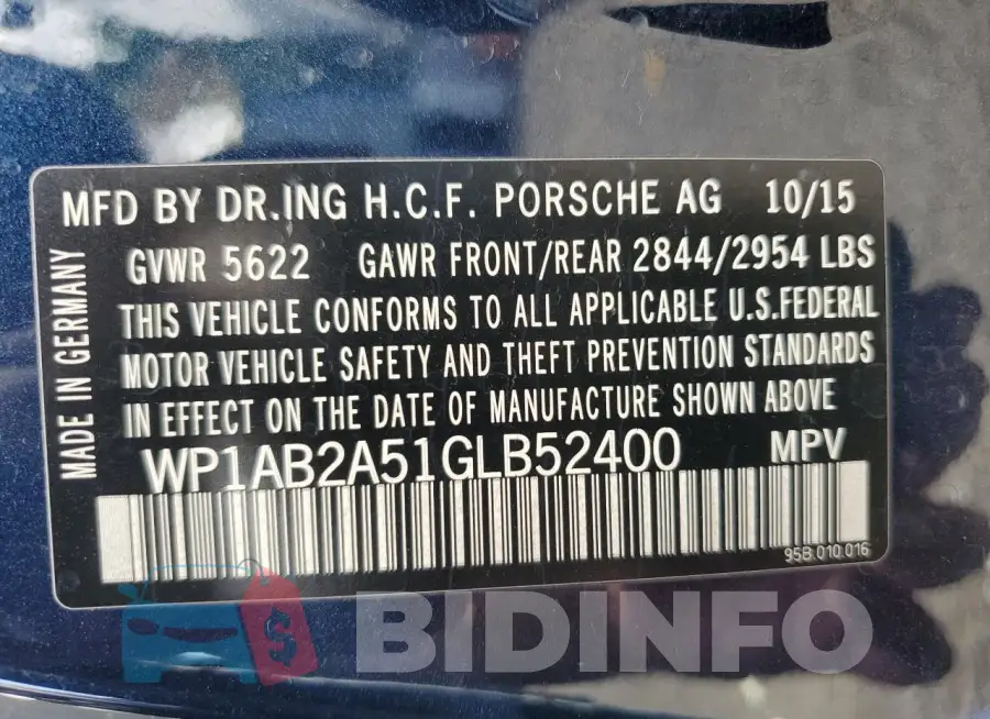 WP1AB2A51GLB52400 Photo# 13