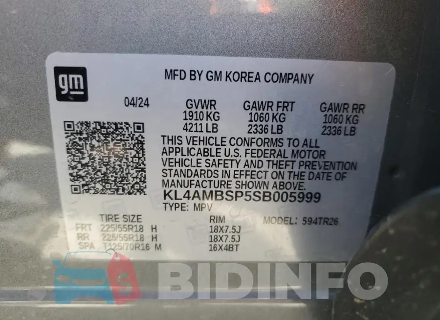 KL4AMBSP5SB005999 Photo# 14