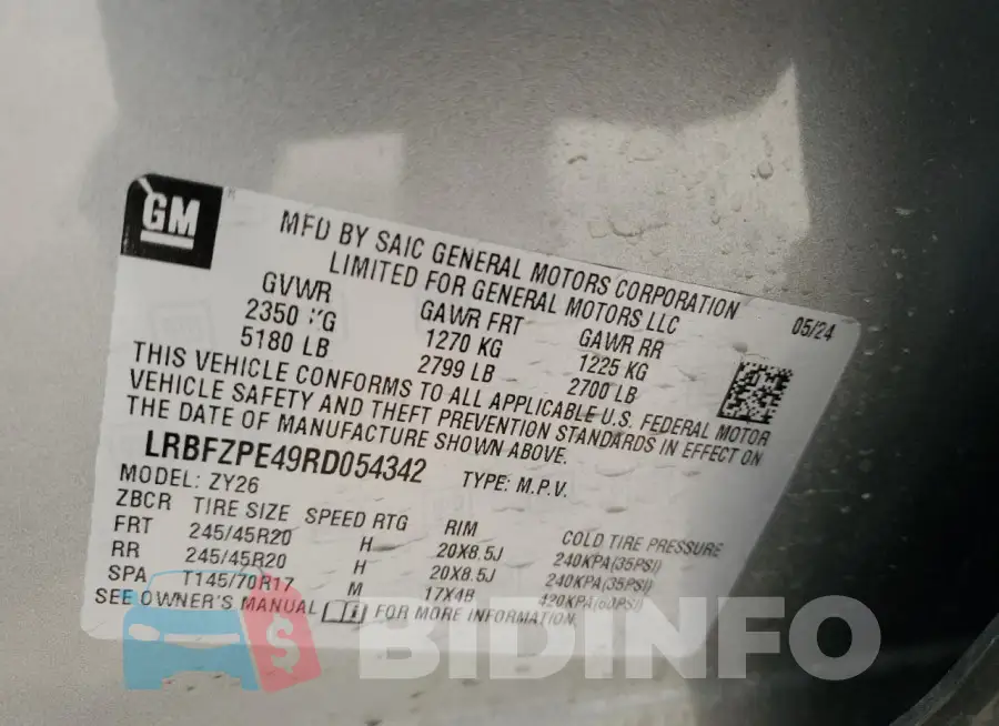 LRBFZPE49RD054342 Photo# 12