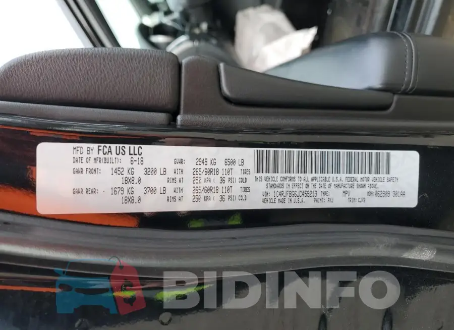 1C4RJFBG6JC459213 Photo# 12