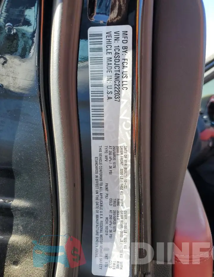 1C4SDJCT4NC222037 Photo# 13