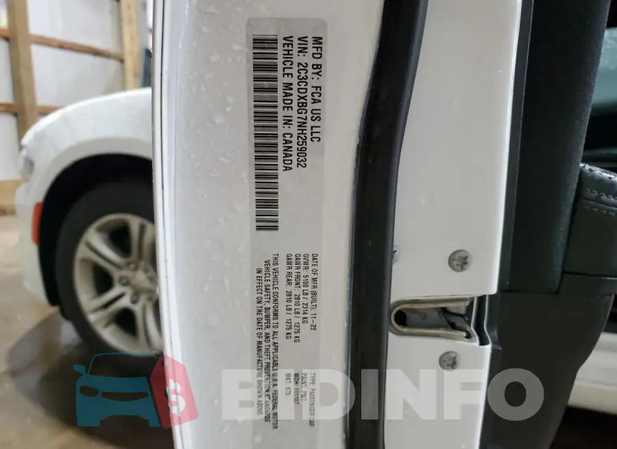 2C3CDXBG7NH259032 Photo# 12