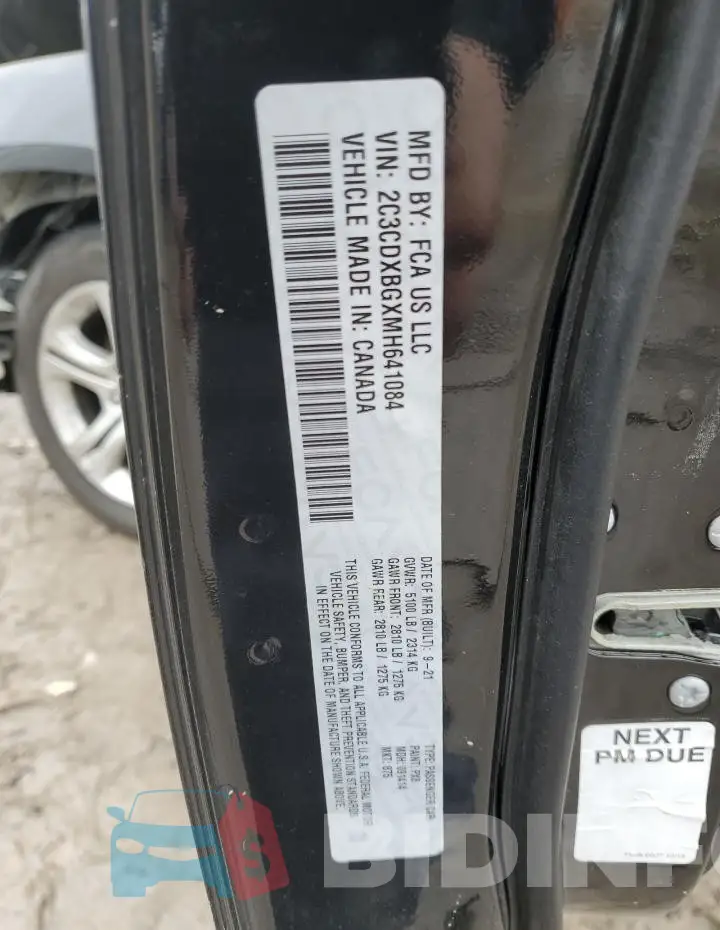 2C3CDXBGXMH641084 Photo# 12